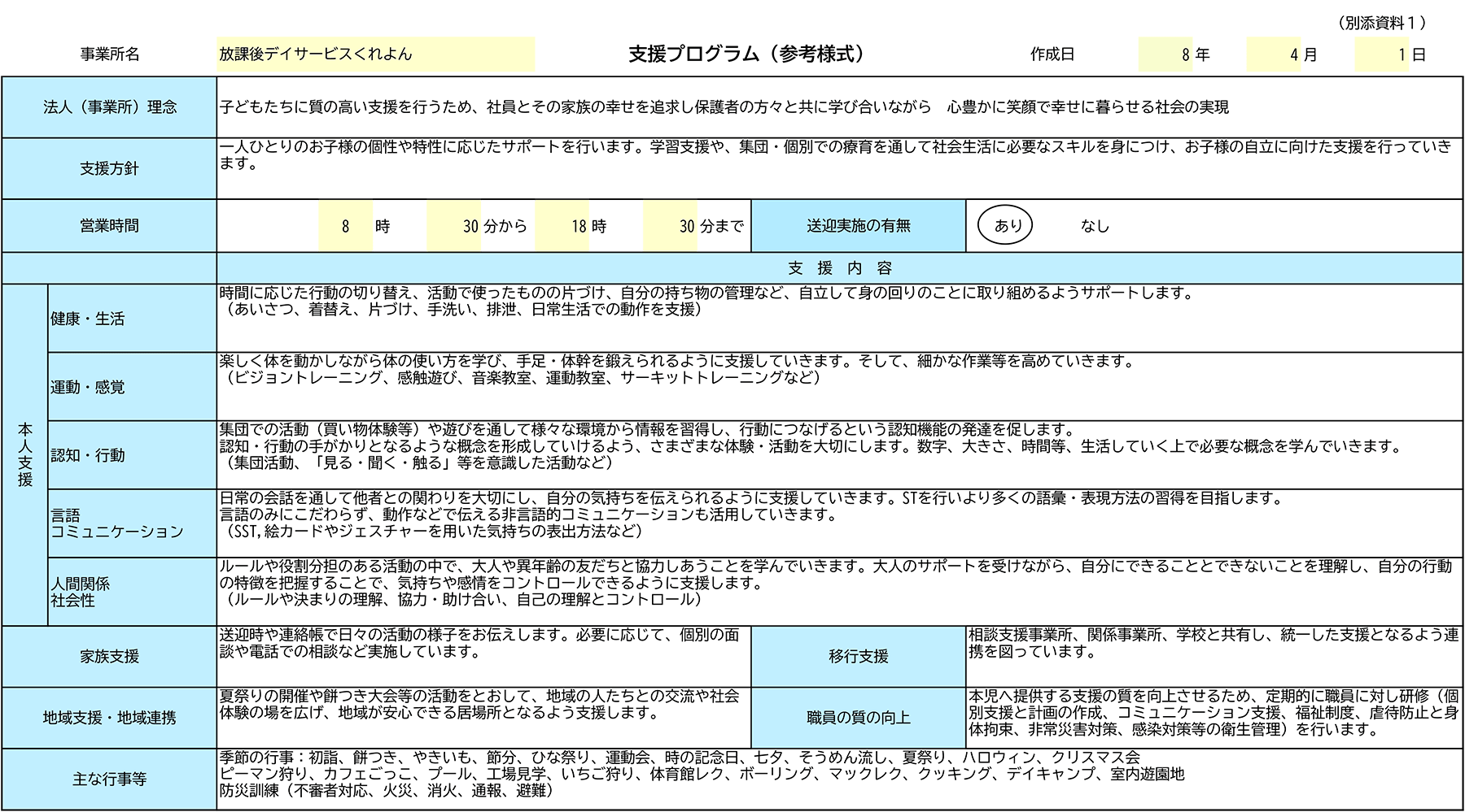 支援プログラム