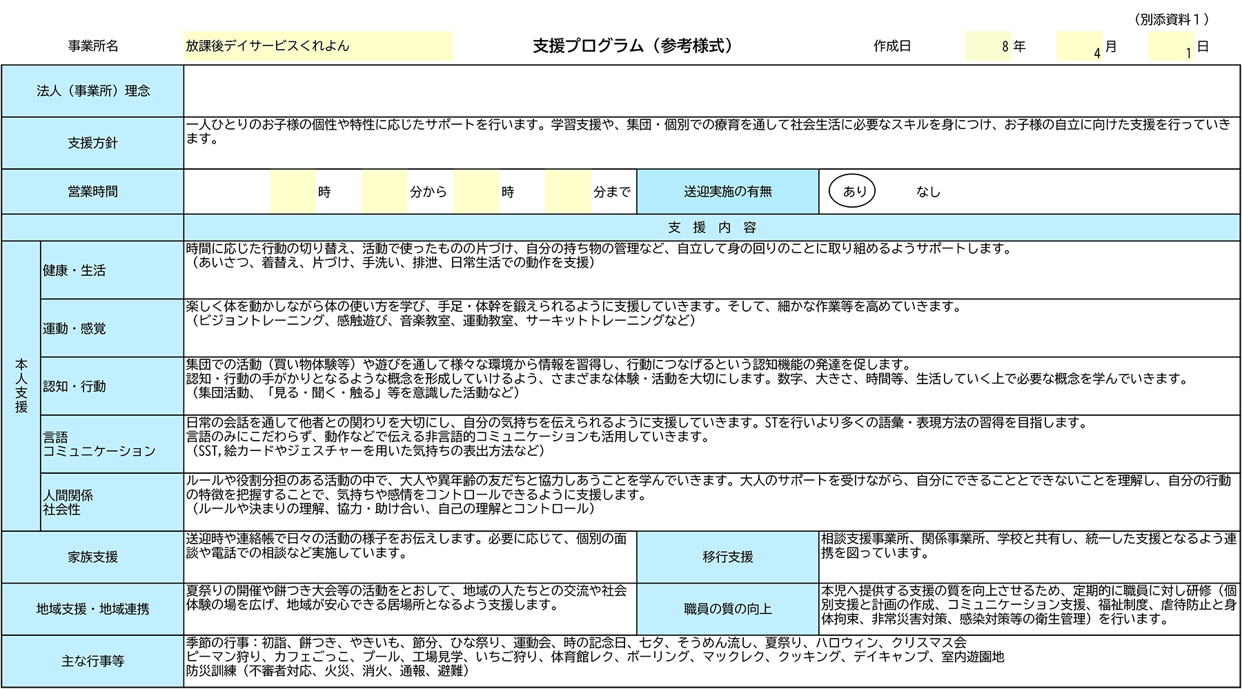 支援プログラム